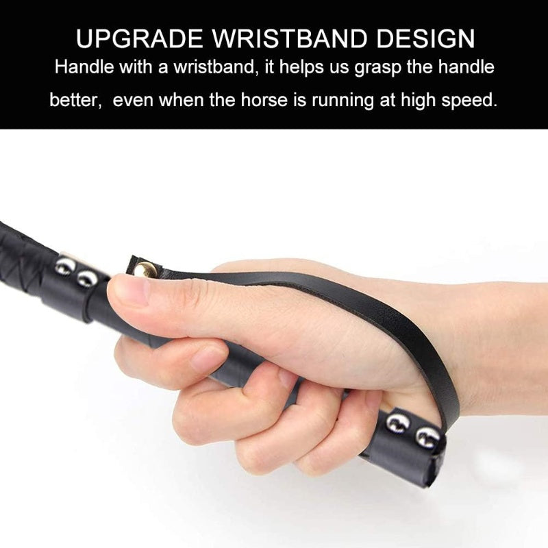 Horse Whip Braided PU Leather Whip Riding Crop and Whips - image 6
