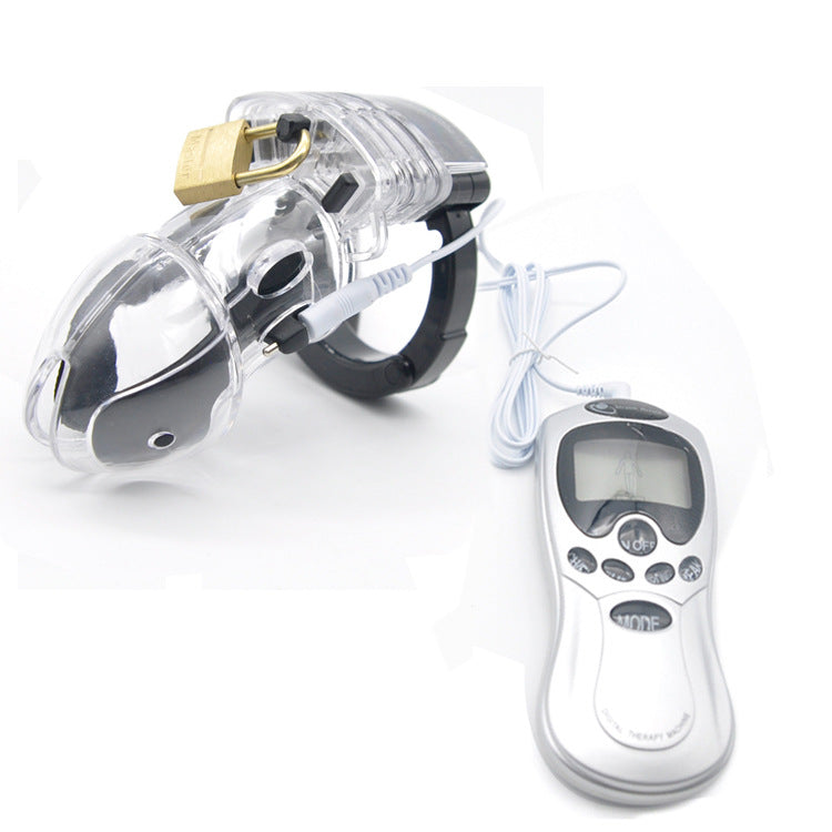 Shock the Cock Chastity Cage - Transparent - image 1
