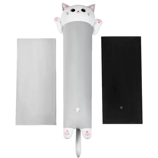 WhisperCat Thrusting Plush Pillow - White & Gray - image 0