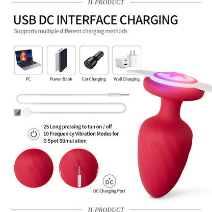 Angel Captain's Shield Light Up Vibrating Anal Butt Plug - image 2