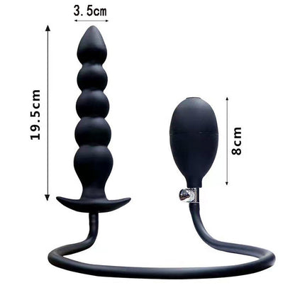 Inflatable Beaded Butt Anal Plug - image 1