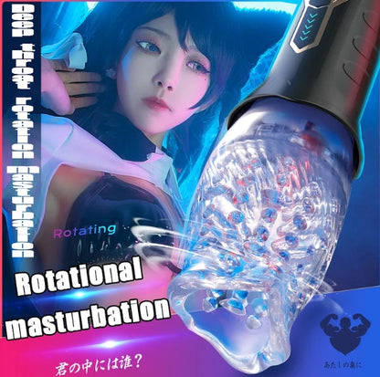 3000 Version Rotating Vibrating Blowjob Men Masturbator - image 4