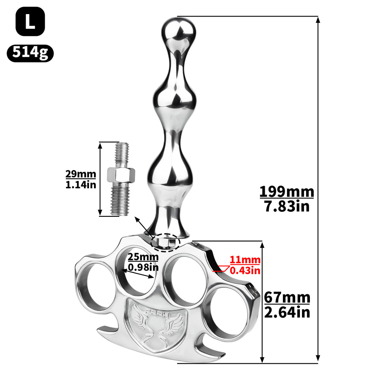 2-in-1 Knuckle Duster Anal Plug - L - image 7
