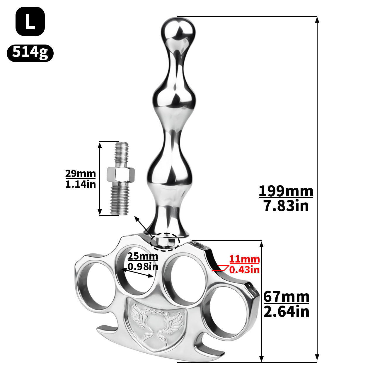 2-in-1 Knuckle Duster Anal Plug - L - image 7