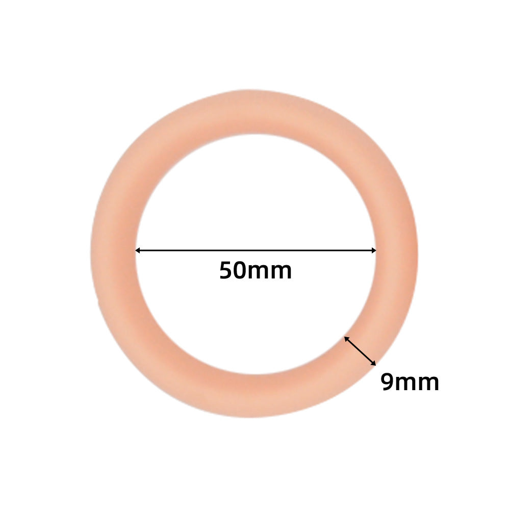 The C-Rings Premium Silicone Cock Ring Set - Beige - 50mm - image 9