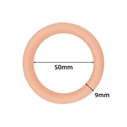 The C-Rings Premium Silicone Cock Ring Set - Beige - 50mm - image 9