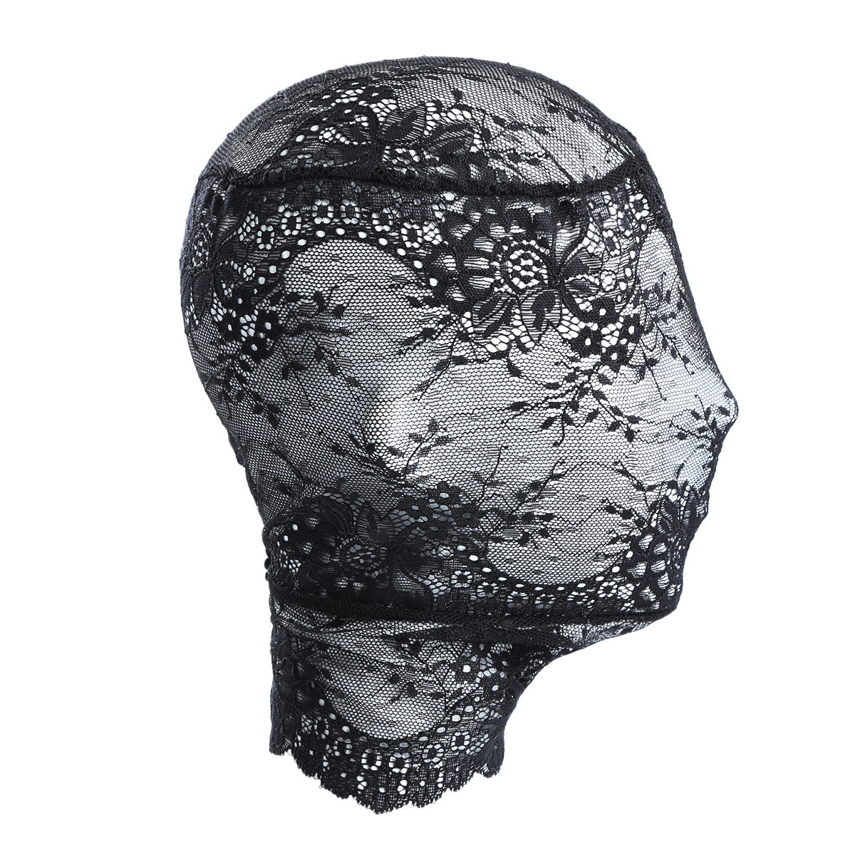 Lace Full Face Masquerade Mask Mesh Headwear - image 3