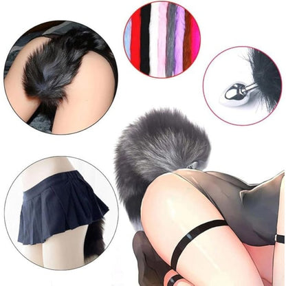 False Fox Tail Metal Butt Plug Anal Toy - image 3