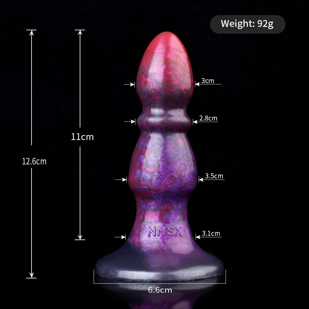 Soft Silicone Fantasy Anal Plug - Multicolor - image 3