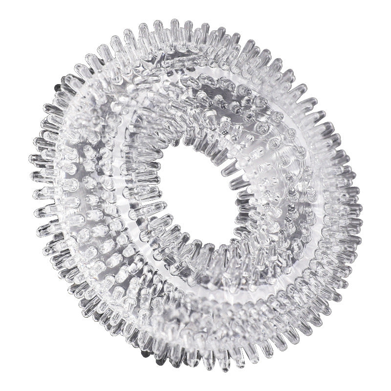 Silicone Spiky Cock Ring - Clear - image 0