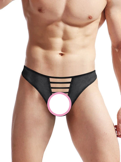 Men's Sexy Spaghetti String Nylon Thong - image 3