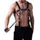 Men's Leather Body Harness Set with Suspenders & Leash – Adjustable BDSM Chest Harness for Roleplay & Fashion Statem - image 6
