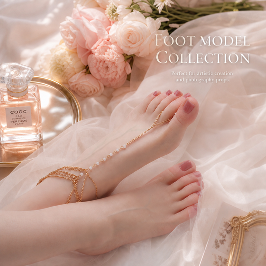 Lifelike Platinum Silicone Foot Model | Blush Pink