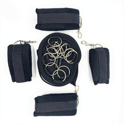 Funy Bondage Handcuffs Ankle Cuffs Restraints Adult Bdsm - Black - image 3