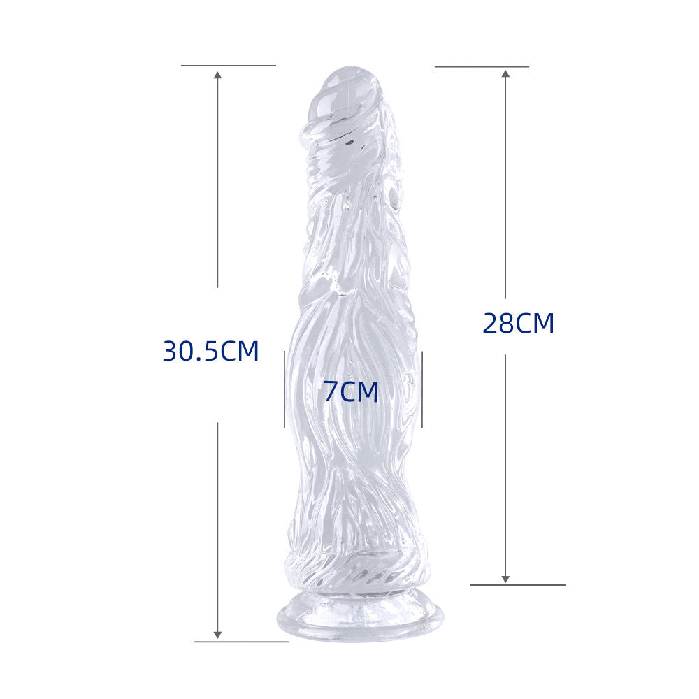 Realistic Suction Cup Dildo – Body-Safe TPE, Textured & Flexible for G-Spot & Anal Play - L - image 1