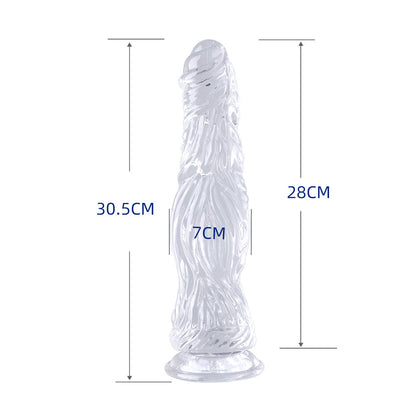 Realistic Suction Cup Dildo – Body-Safe TPE, Textured & Flexible for G-Spot & Anal Play - L - image 1