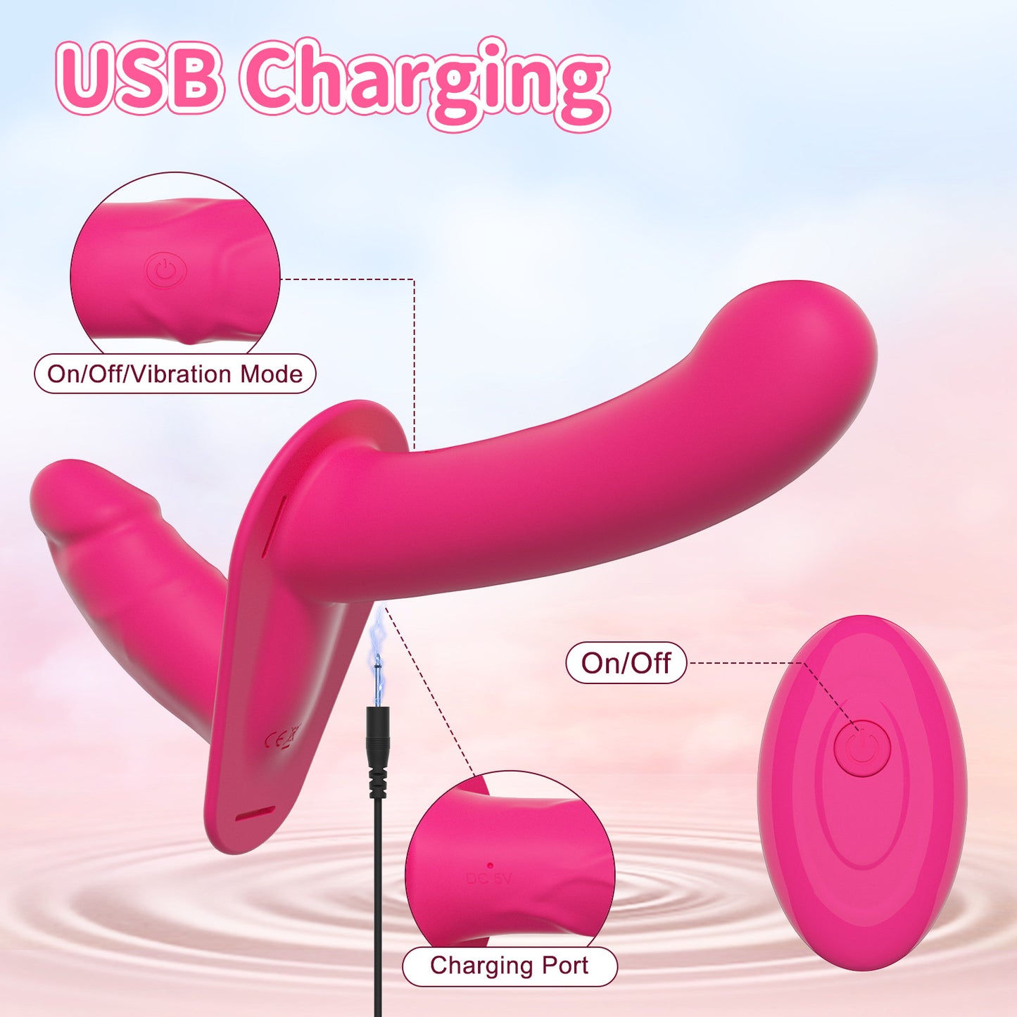 Rechargeable Ultimate Lesbian Strapon Double Dildo - image 6