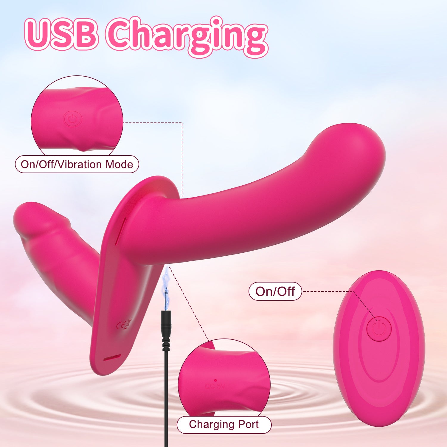 Rechargeable Ultimate Lesbian Strapon Double Dildo - image 6