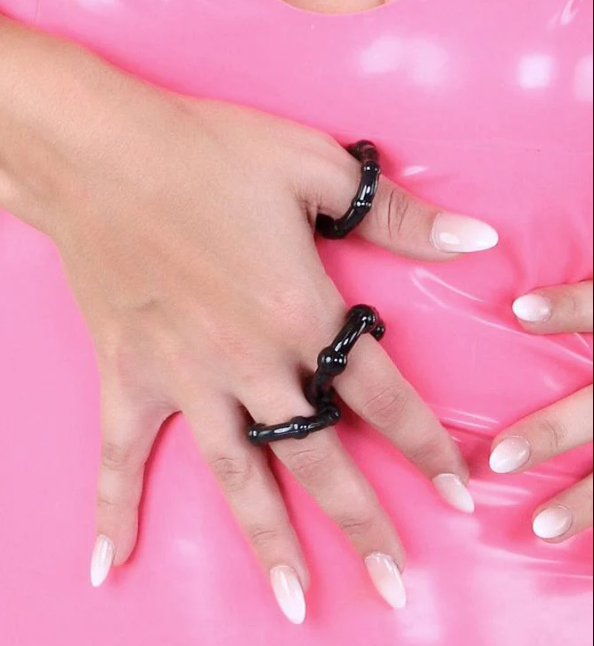 3 Ring Jelly Beaded Cock Ring Set - image 5