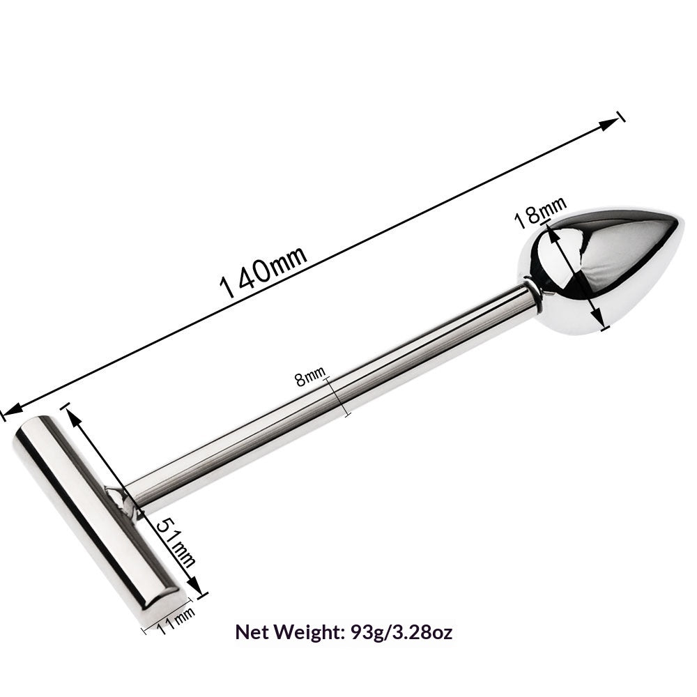 Stainless Steel Push-pull Anal Plug - 0.71 in - image 3
