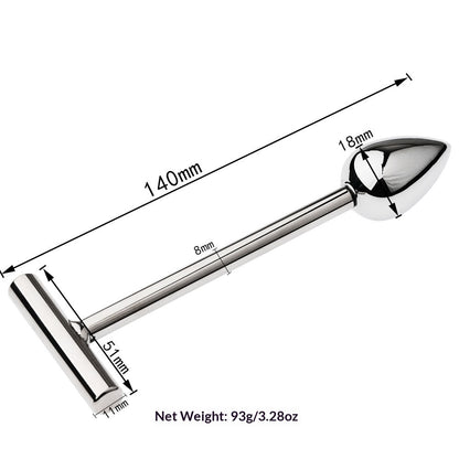 Stainless Steel Push-pull Anal Plug - 0.71 in - image 3