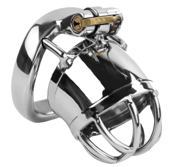 Heavey Metal Male Cock Chastity Cage - 50mm Ring - image 1