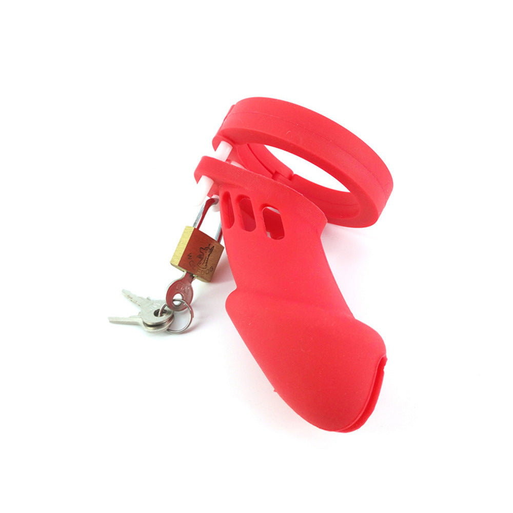 Red Silicone Chastity Cage - image 2