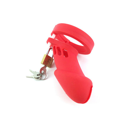 Red Silicone Chastity Cage - image 2