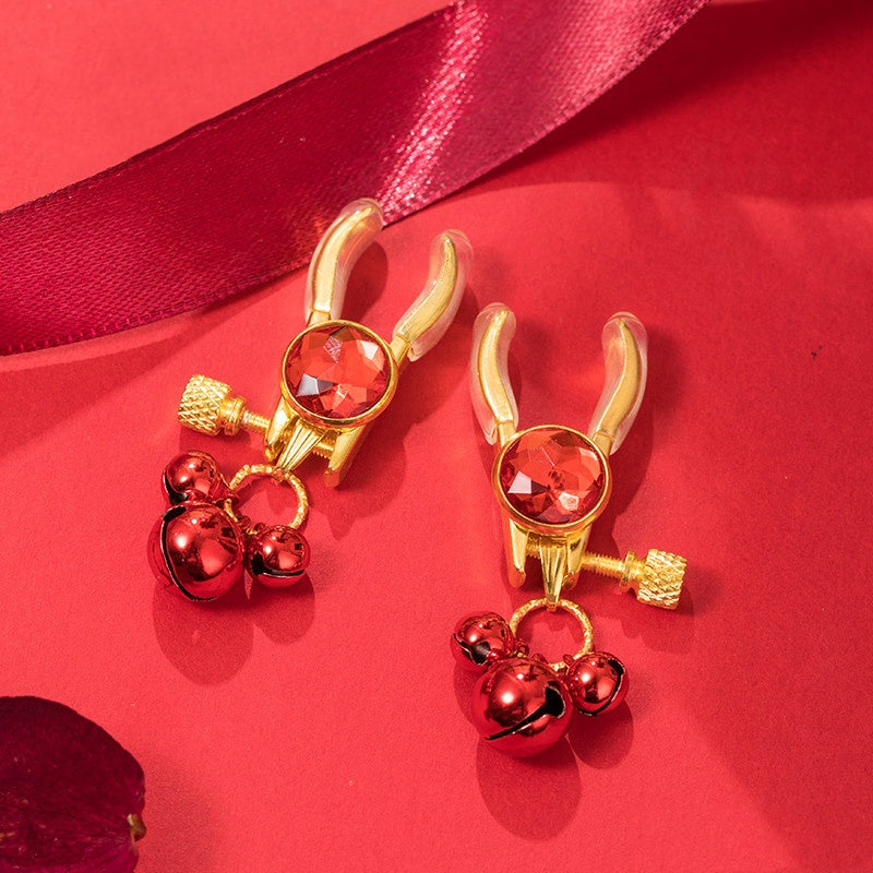 Bells Nipple Clamps Clips Rhinestone - image 0