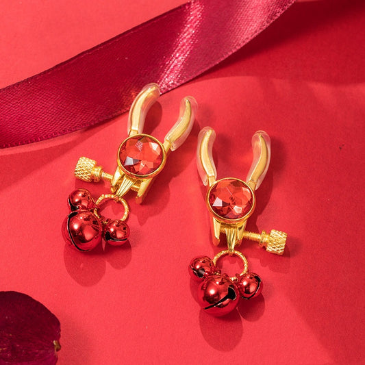 Bells Nipple Clamps Clips Rhinestone - image 0