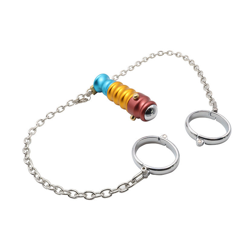 BDSM Gear Handcuffs with Beaded Butt Plug - image 3