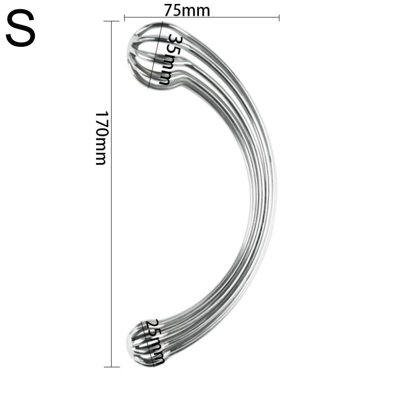 Hallow Curved Stainless Steel Dual-ended Massage Wand - S - image 5