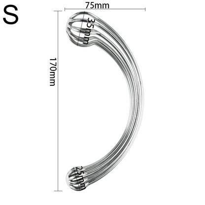 Hallow Curved Stainless Steel Dual-ended Massage Wand - S - image 5