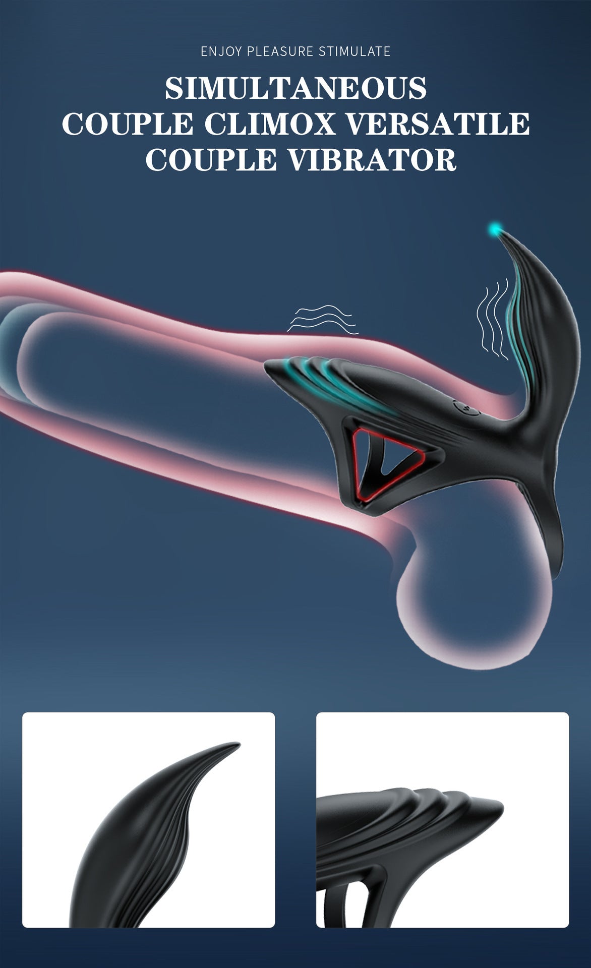 Dual-Stimulation Vibrating Penis Ring for Couples – APP-Controlled & Body-Safe - image 5