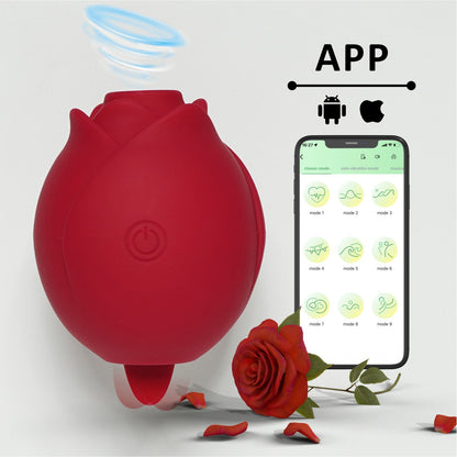 14 Modes Rose Vibrator - APP Control - Red - image 11