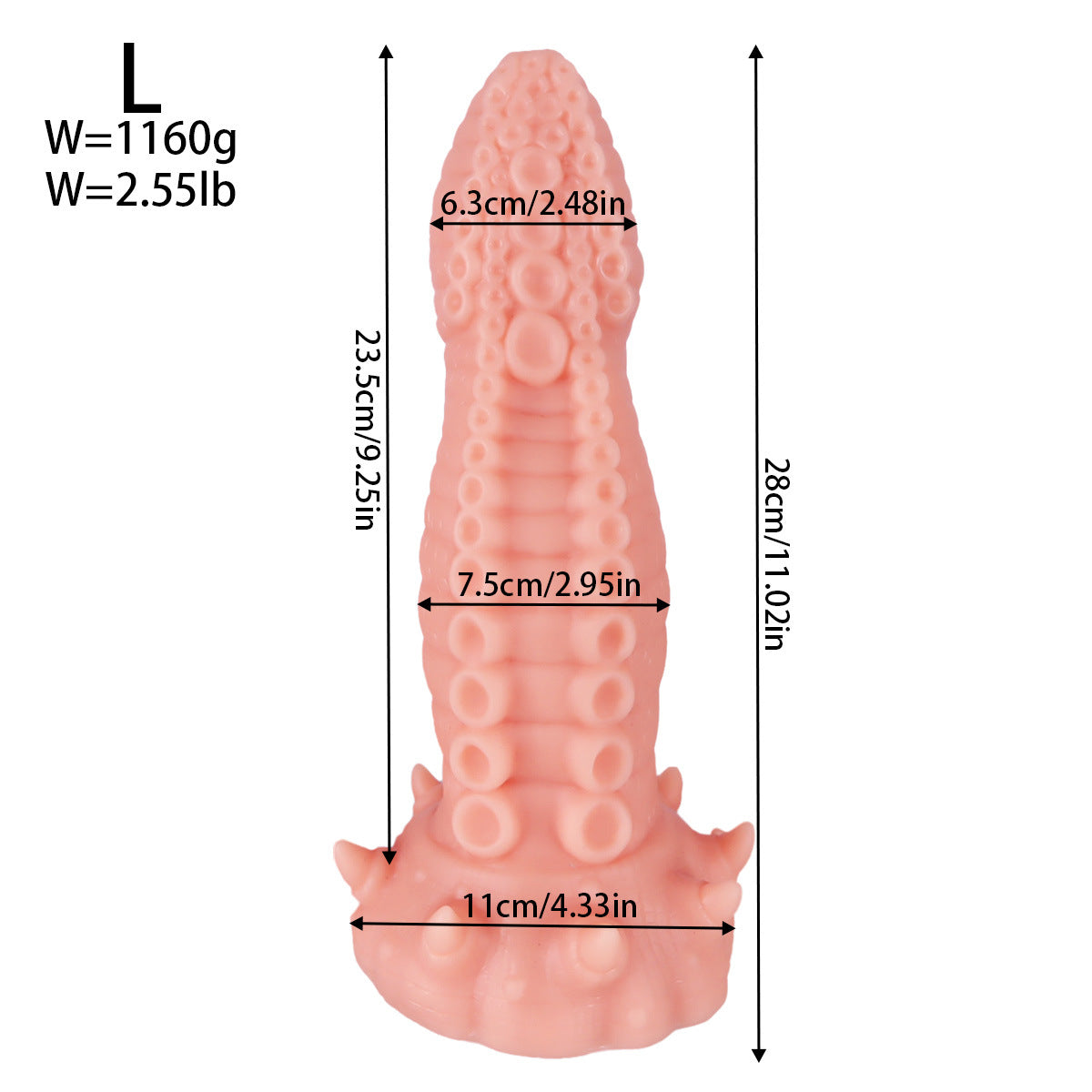 Eldritch Horror Silicone Dildo - Flesh Tone - L - image 2