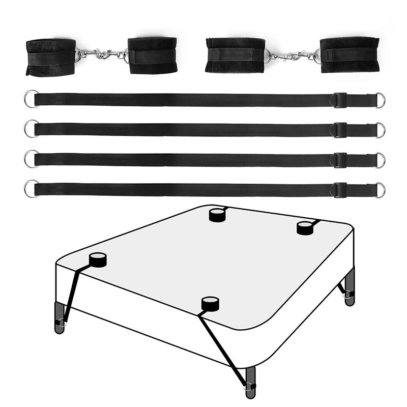 Bedroom Bondage Restraints Bdsm Kit Sex Toy - Black - image 4