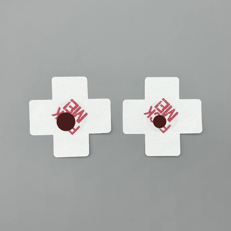 Colorful Disposable Adhesive Nipple Covers - White - image 1