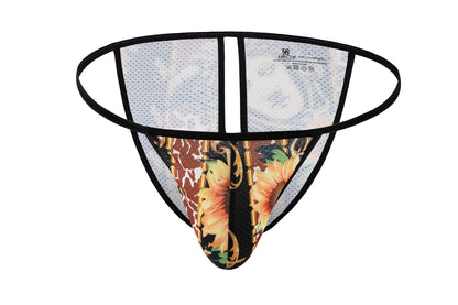 Men's Printed Triangle Low-Rise Briefs - Golden Man - XL - image 28