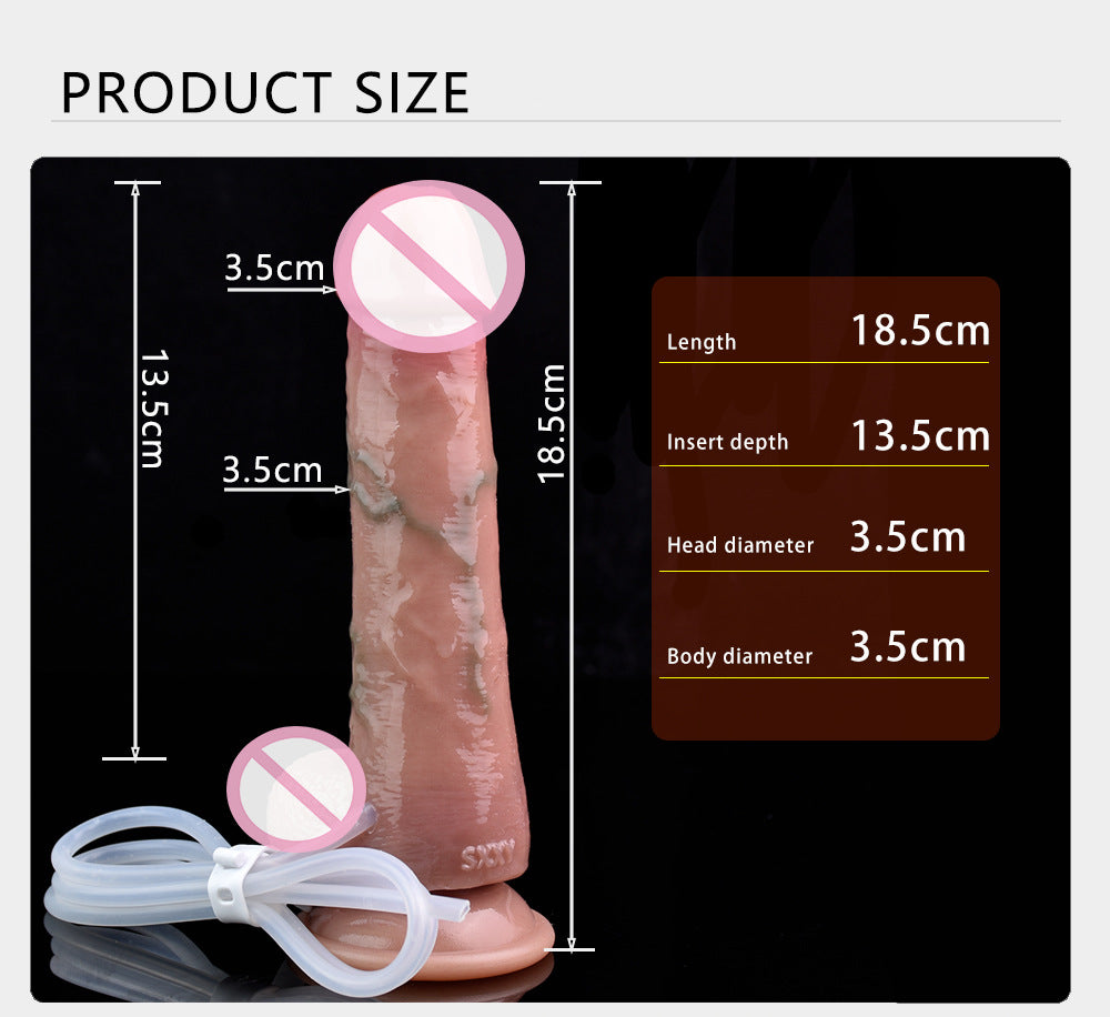 Realistic Ejaculating Dildo (with syringe & pump) - image 1