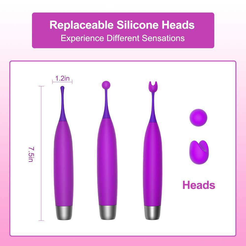 3 Heads 10 Modes Clitoral Vibrator - image 2