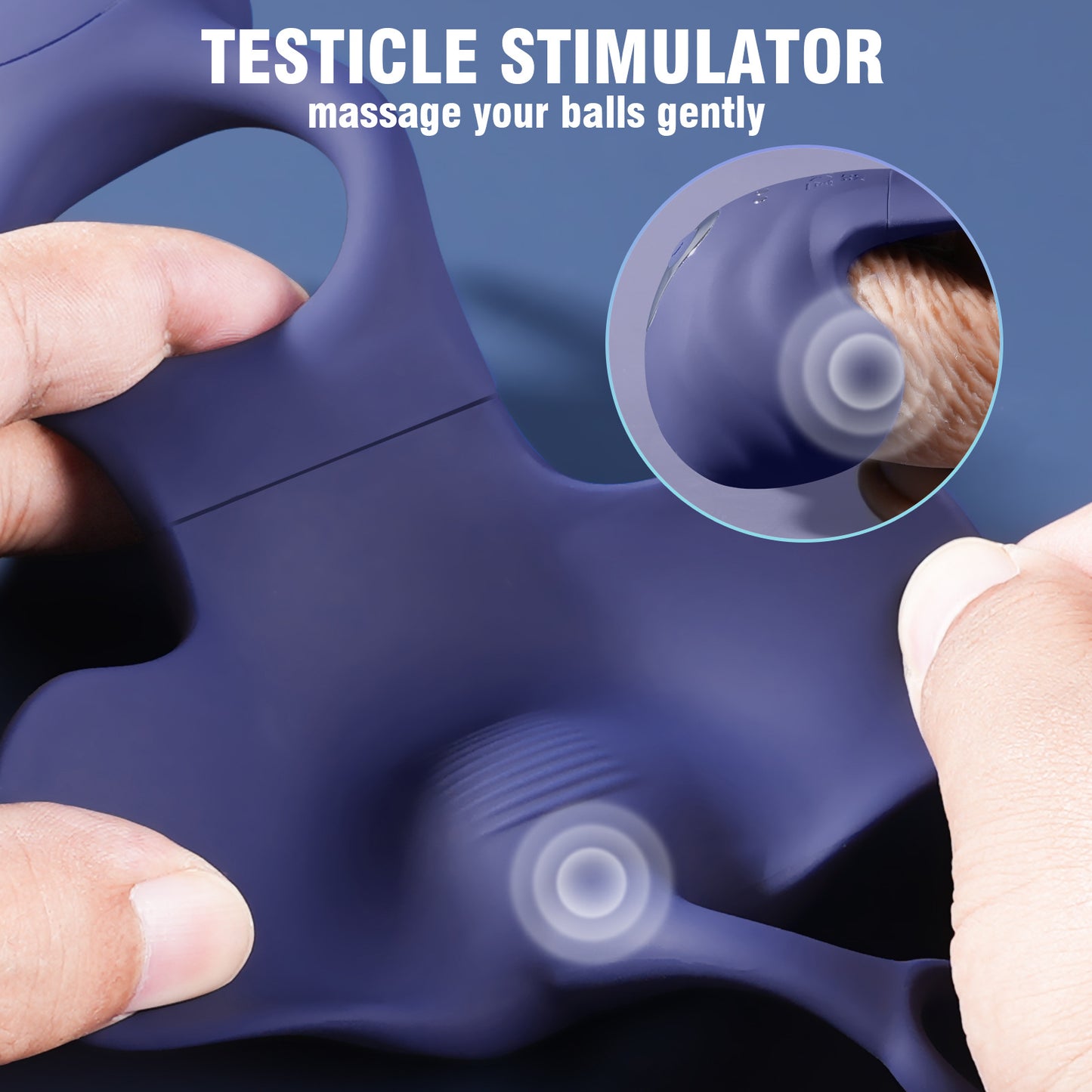 Vibrating Cock Ring with Testicle Vibrator APP Remote Control & 3 in 1  - image 3