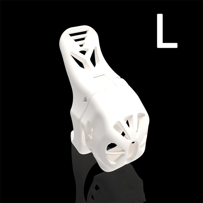 Swallow Tail Chastity Cage - B - White - L - image 11