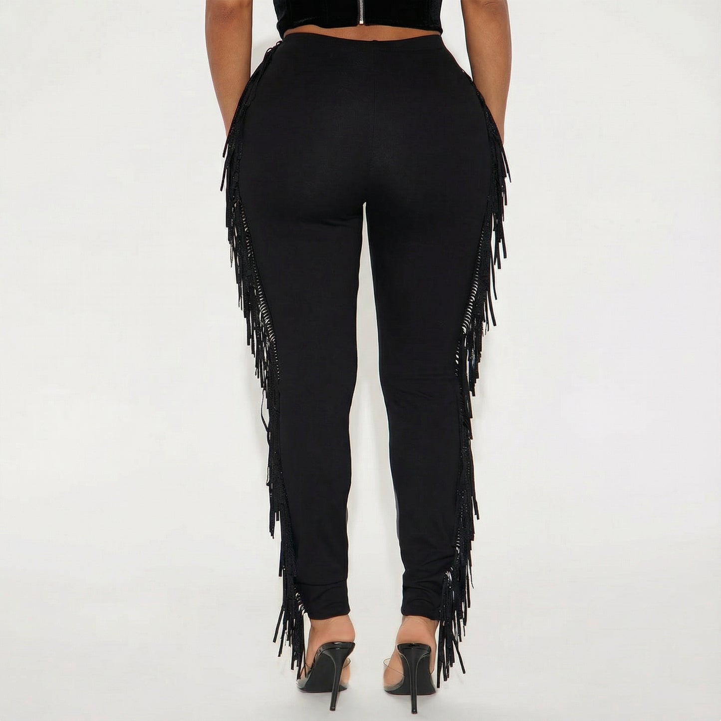 Rhinestone Fringe Legging - image 2
