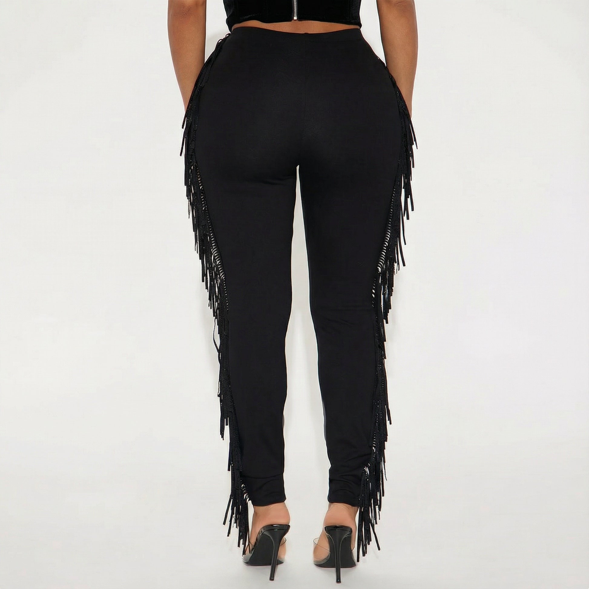 Rhinestone Fringe Legging - image 2
