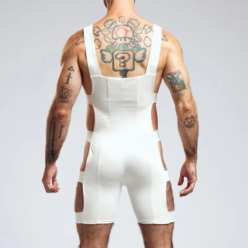 Sexy Hollow OutSlim ElasticBodysuit  - image 2