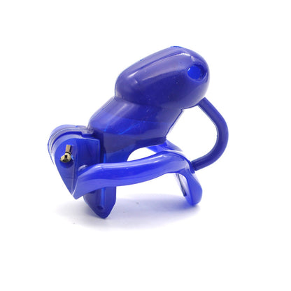 Chastity Cage with Inner Spikes - Blue 55mm Ring - image 1
