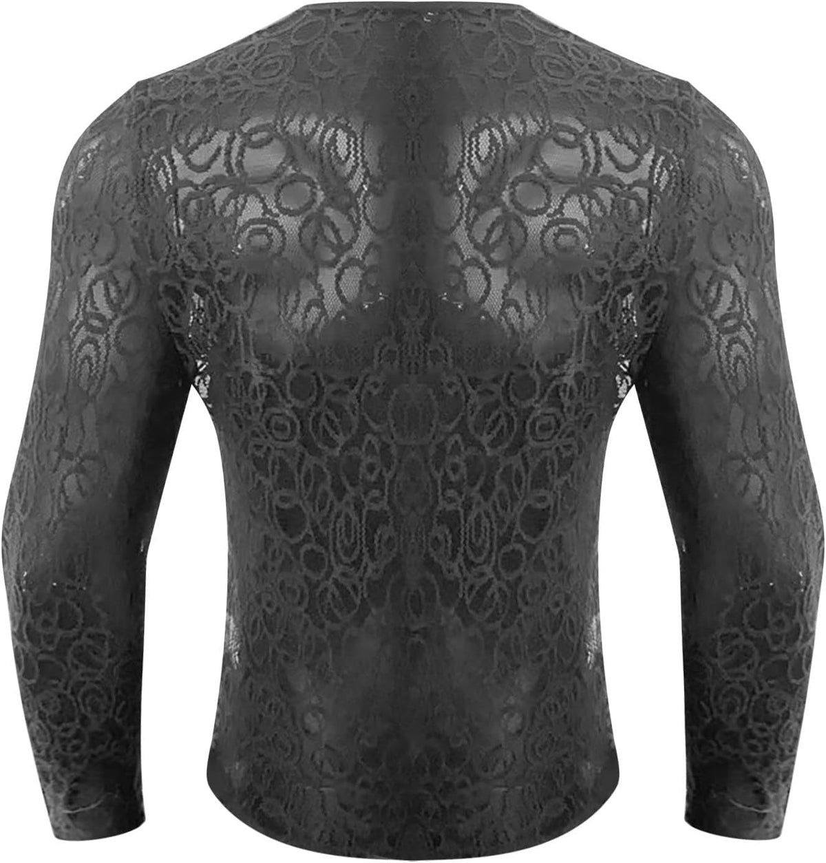 Long-Sleeve Crew Neck Lace T-Shirt - image 0