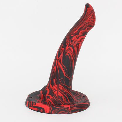 Elephant Trunk Suction Dildo - Black & Red - image 3