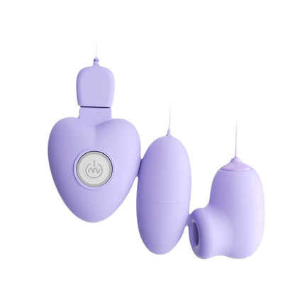 Rechargeable Dual Vibrator Clit Sucking Toy - Remote+Vibrator+Suction - image 0